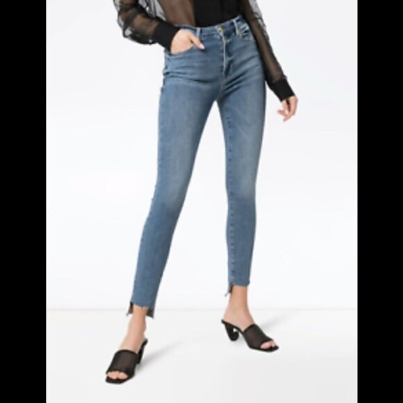 Frame  Denim Le High Skinny Stagger Hem Woodhaven - Picture 2 of 16